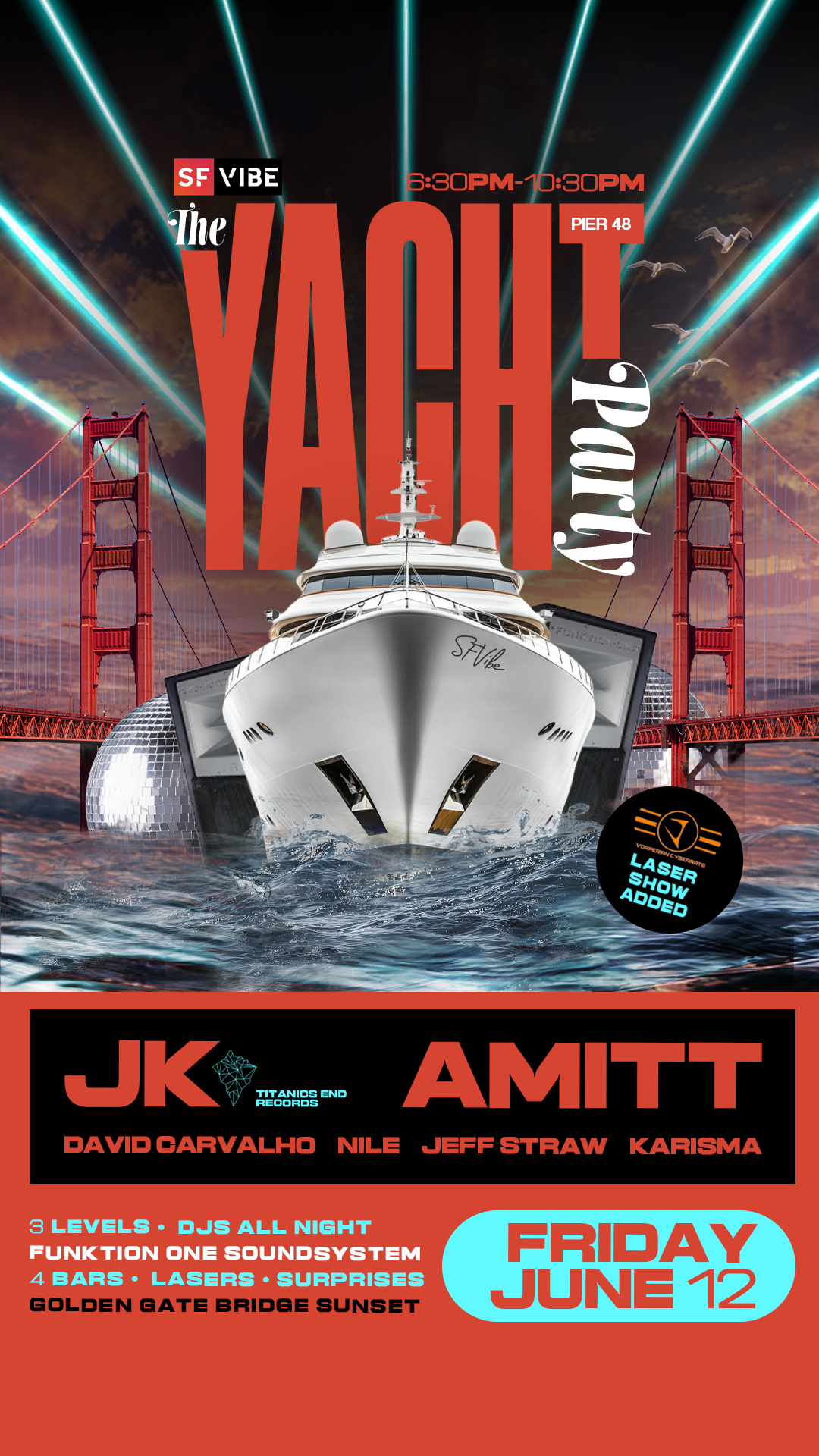 SFVibe Yacht Party — 124ft Sunset Cruise — Jun 12
