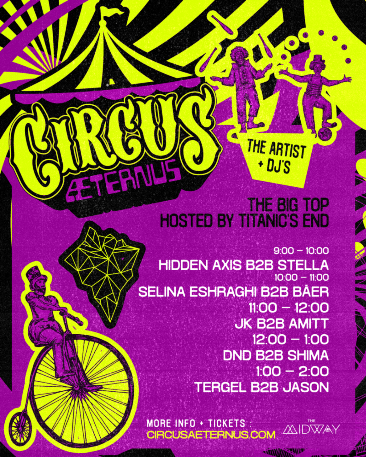 Circus Æternus — Big Top set times hosted by Titanic's End